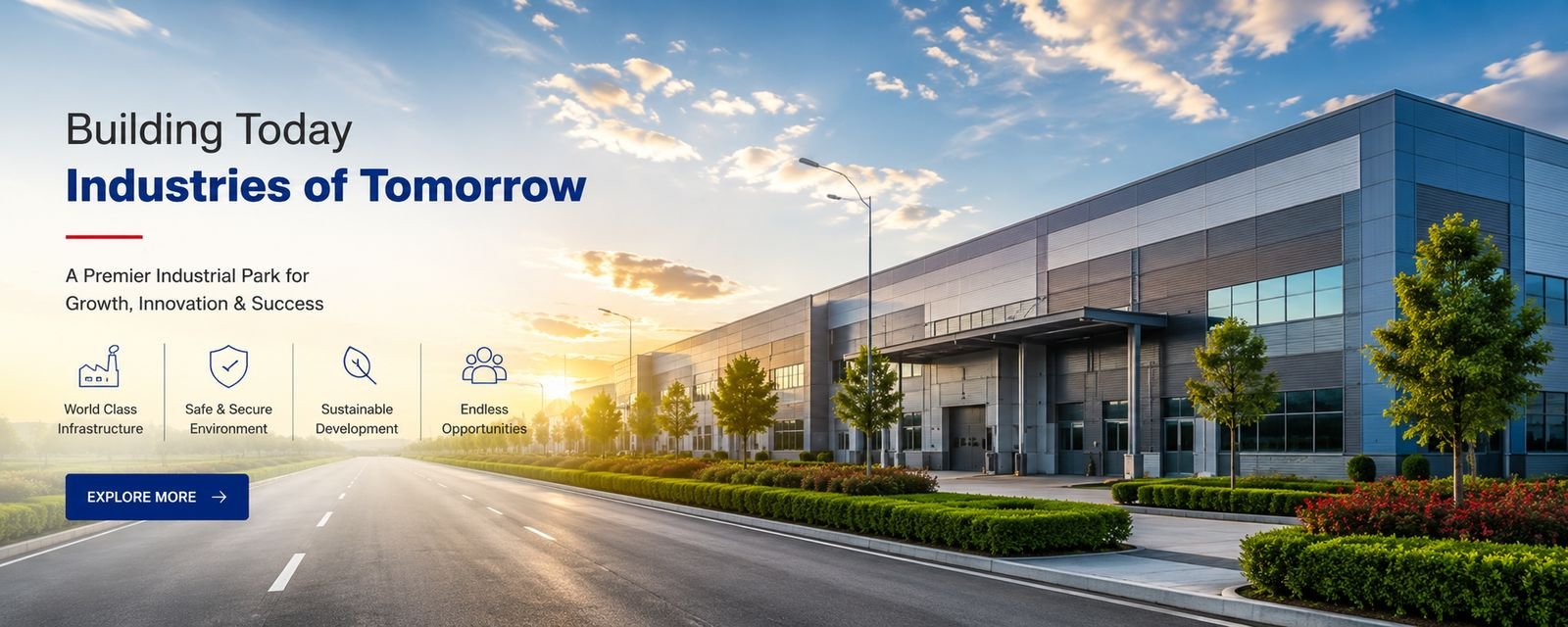 Future ready infrastructure — state-of-the-art industrial facility exterior